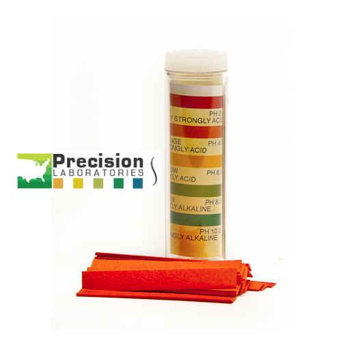 PRECISION LABORATORIES UNIVERSAL pH TEST PAPER VIAL OF 100 STRIPS RANGE 2-10 pH - Image 4