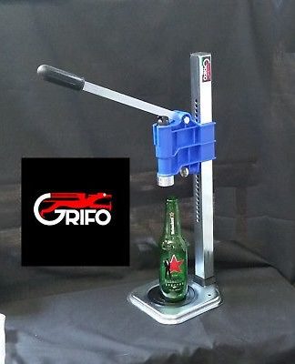 BLUE BENCH CAPPER FOR HOMEBREW BEER SODA & KOMBUCHA BOTTLES GRIFO KIT w/CROWNS