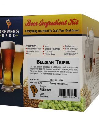 BEER KIT BELGIAN TRIPEL RICH HIGH GRAVITY MONASTERY BREW "SUPERBIER" BOX KIT FROM BREWER'S BEST TRIPLE INGREDIENTS