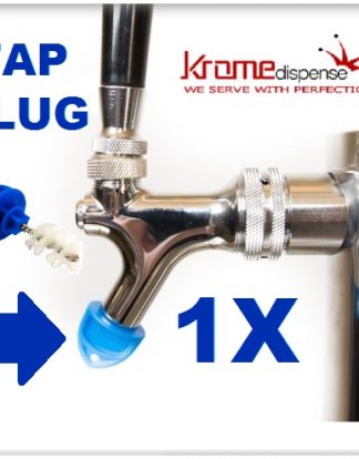 BEER FAUCET COVER / BRUSH PLUG CAP - BLUE - Commercial Hygiene Plug AND Overnight Cap for Beer Taps KROME C545