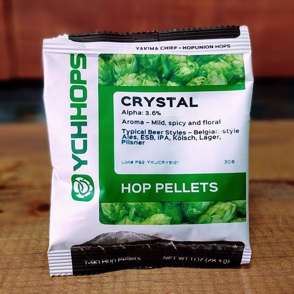 HOPS US CRYSTAL HOP PELLETS 1oz US Hop Pellets for Home Brewed Beer