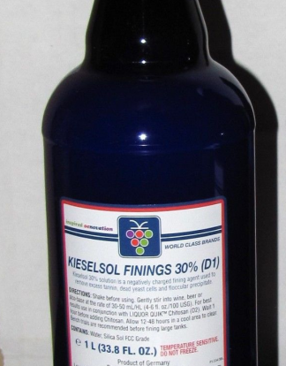 1L BOTTLE KIESELSOL WINE FINING for CRYSTAL CLEAR ALCOHOL!