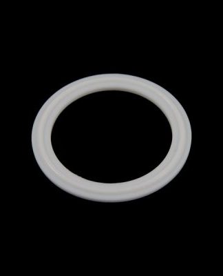 SOFT CLEAR/WHITE SILICONE SANITARY FLANGE Gasket For 2" Tri-Clover (Tri-Clamp) Compatible - 2 inch Double-Sided Ridge