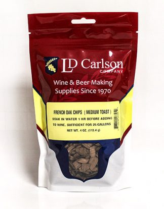 French Oak Chips Medium Toast 4oz Pack for Beer Wine Brandy or Moonshine Alcohol
