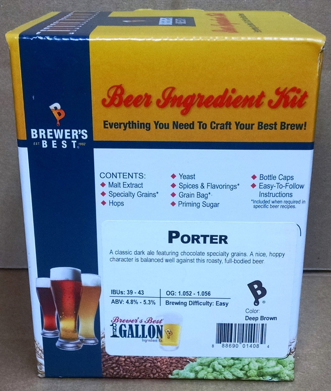 PORTER BOX KIT Brewers Best One gallon Beer Ingredient Kit