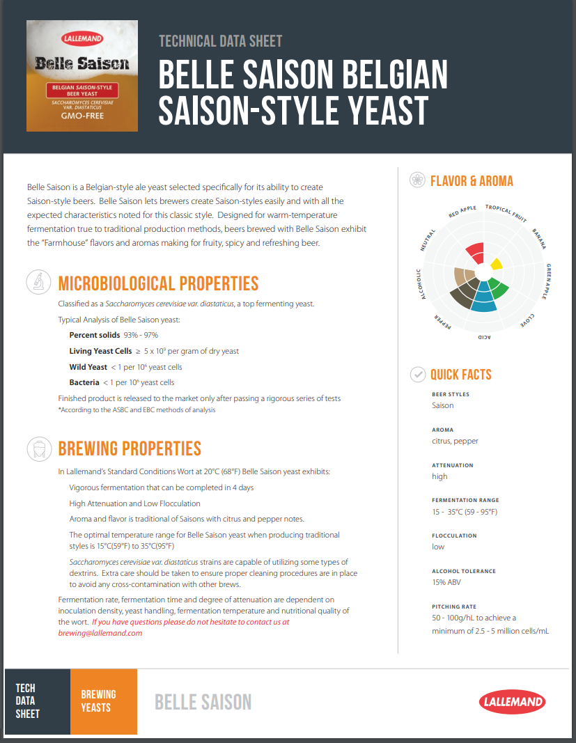 Danstar FARMHOUSE Dry Beer Yeast 11gram Packet for Belgian Farmhouse Ales (Formerly Belle Saison) - Image 4