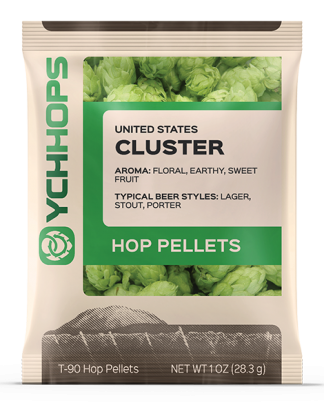 VINTAGE HOPS Cluster Dual Purpose Pellet Hops 1oz US Oldest Variety for Pre-Prohibition Lager