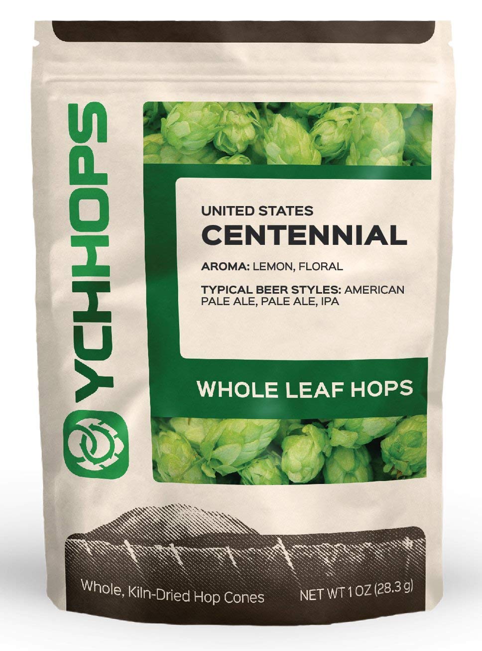 Centennial Leaf Hops 1 Ounce SUPER CASCADE Whole Leaf Hop Cones