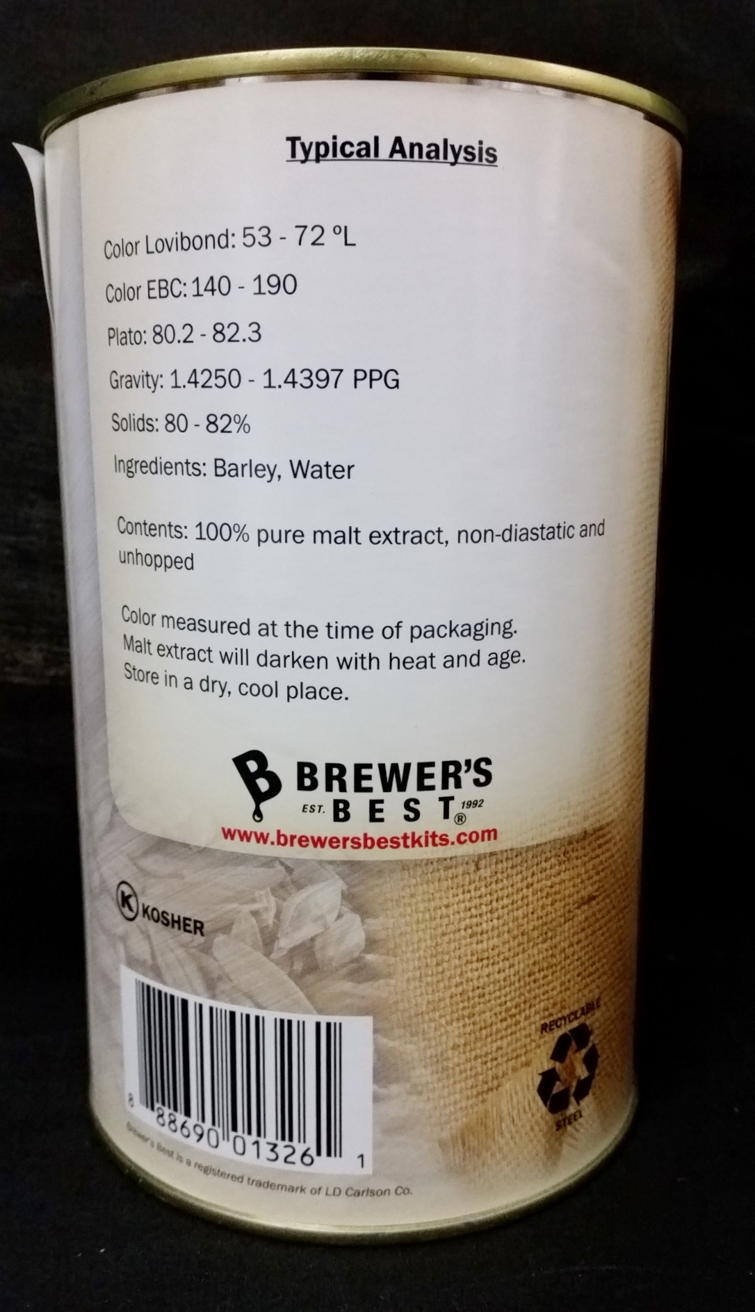 DARK LME Brewer's Best (COOPERS Australian) Liquid Malt Extract 3.3 lb - Image 2