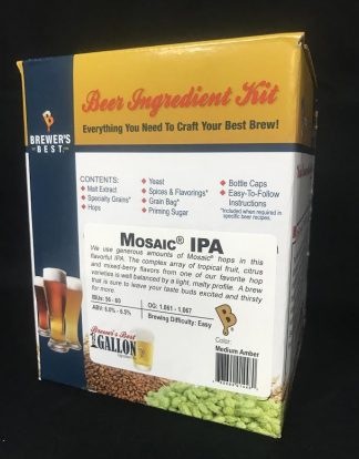 MOSAIC IPA Brewer's Best One gallon Sampler Home Brew Beer Ingredient Box Kit