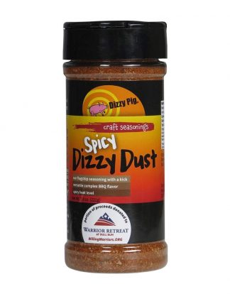 DISCONTINUED Dizzy Pig Spicy Dizzy Dust Barbecue Seasoning Spice and Dry Rub - All Purpose Spicy Seasoning Blend - Natural, No MSG - 8 oz