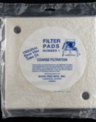 REPLACEMENT SuperJet Type WINE FILTER PADS COARSE Grade #1 fits the Buon Vino SUPER Jet Filter (Bag of 3)