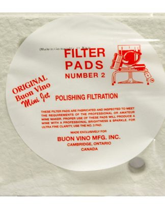 WINE FILTER PADS FINE Polish Grade #2 for Buon Vino MINI Jet Filter (Factory Pack of 3)