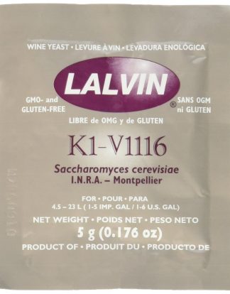 Lalvin K1V-1116 Montpellier Strain Wine Yeast 5 Gram Pack