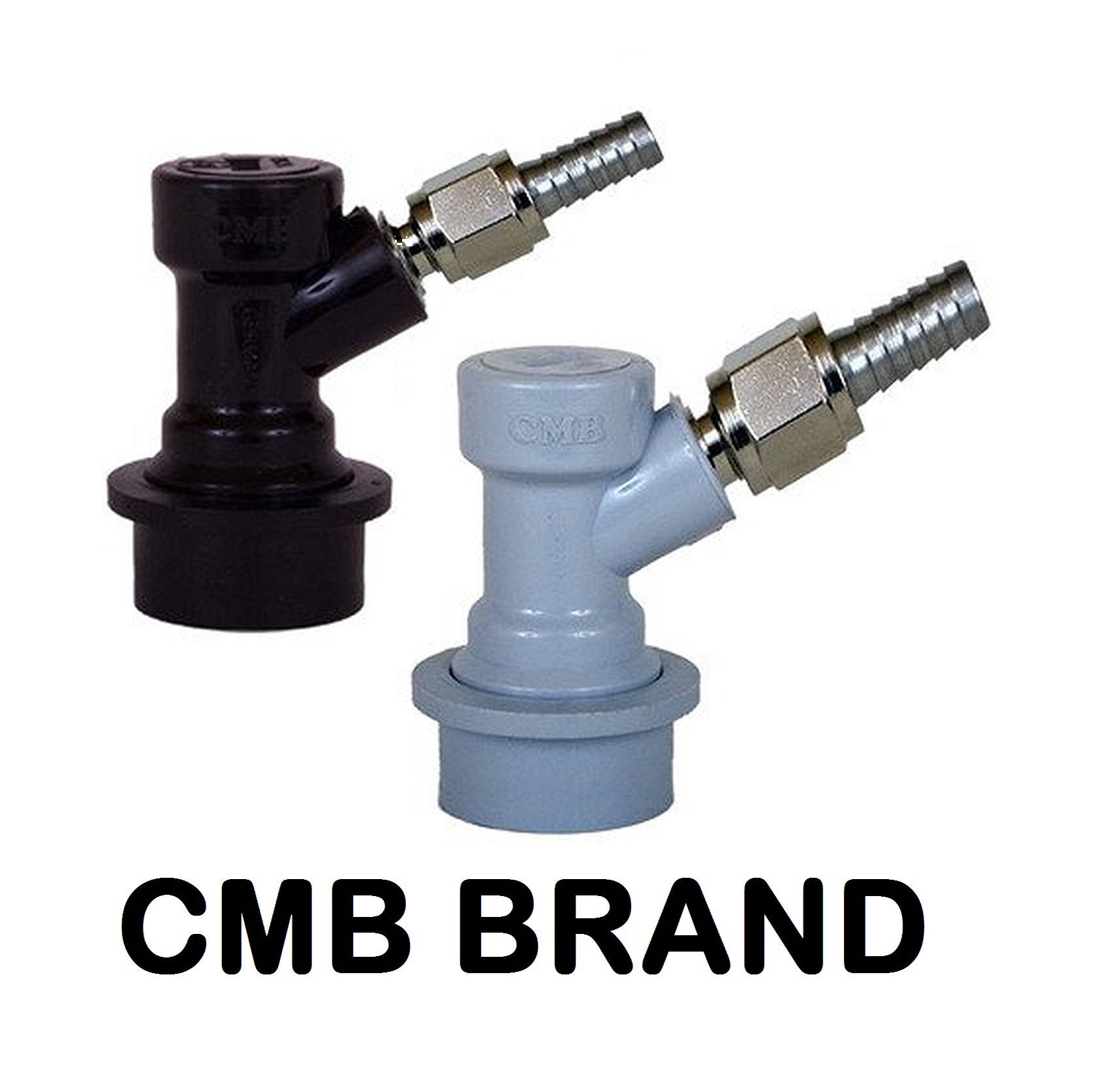 CMB BALL LOCK DISCONNECTS Set Complete MFL Type Kit For Ball Lock Pepsi-Type Corny Kegs with Swivel Nuts for 5/16 Gas Side, 1/4 Liquid Side Includes Worm Clamps