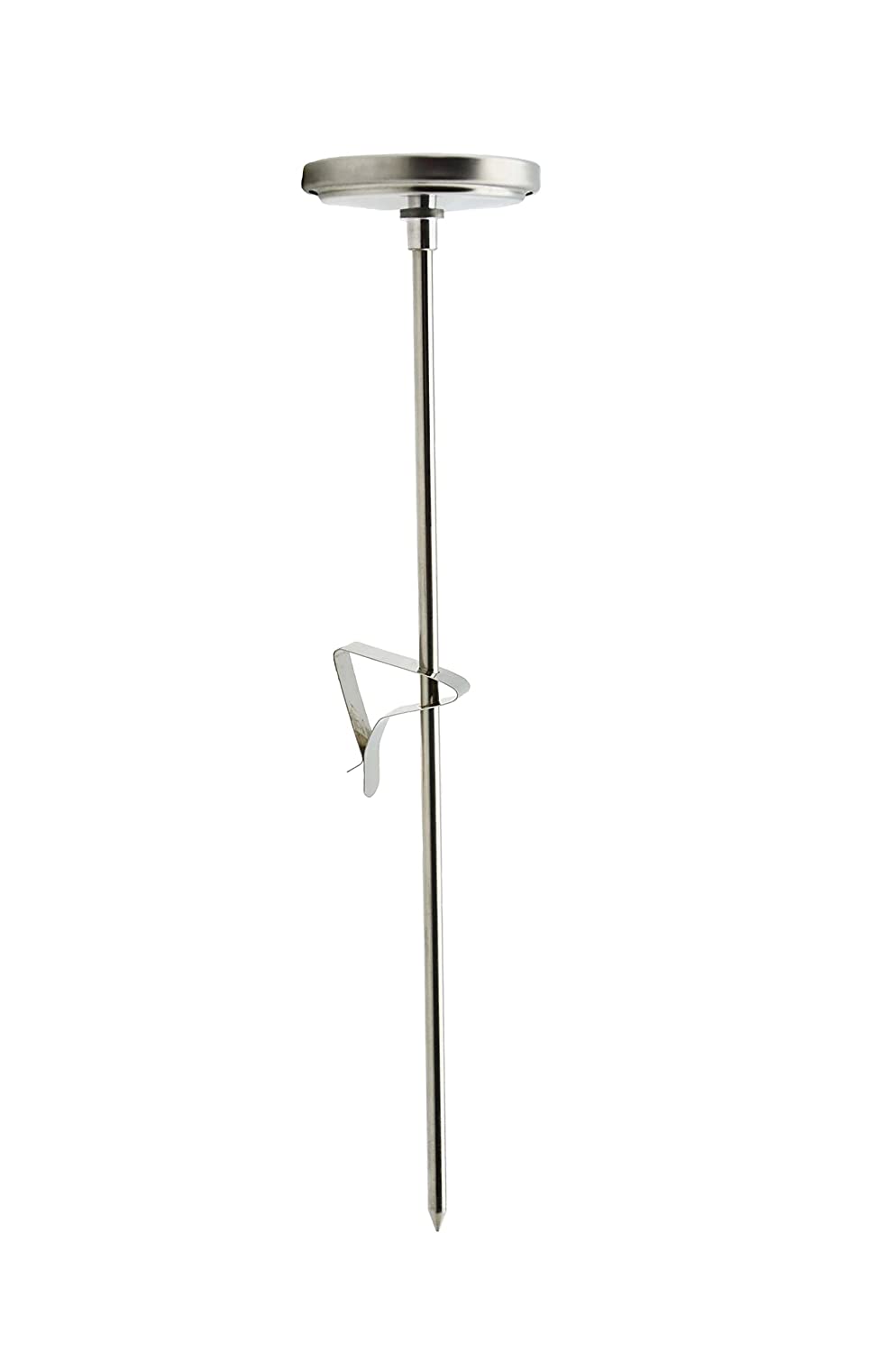 BREWING THERMOMETER Side Clip Type Marked for Mash Stages 2.5" Dial 12" Stem Stainless Steel Krome Dispense C6912 - Image 2