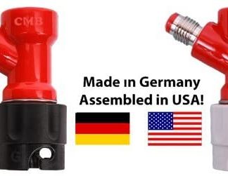 SHORT Version PIN LOCK PAIR Gas and Liquid Side Disconnects for Coke-Style Kegs 1/4" MFL Threaded Short Version (2 1/2" tall)