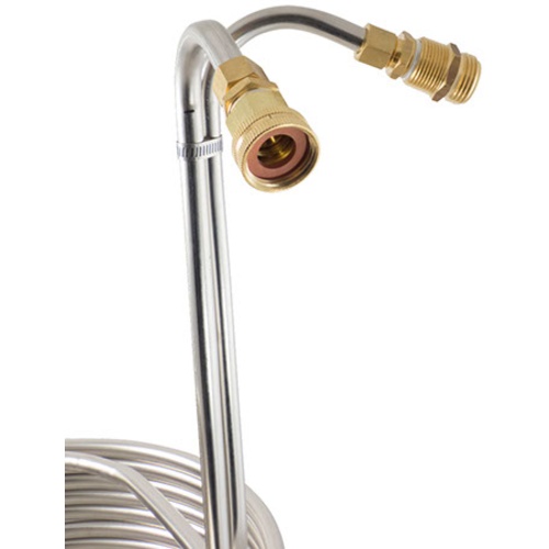 HUGE 50 FOOT Stainless Steel Immersion Type Wort Chiller with Brass Fittings 1/2"x50'x12.5" Across - Image 5