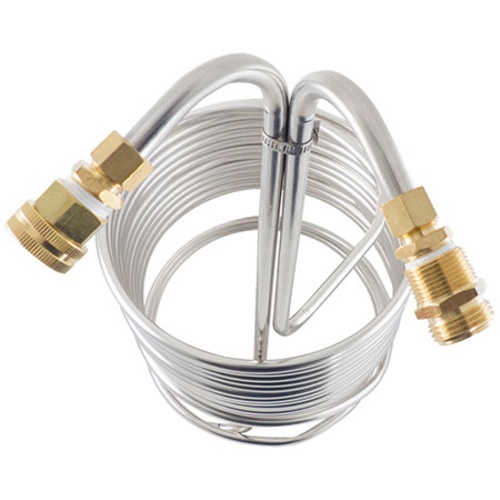 HUGE 50 FOOT Stainless Steel Immersion Type Wort Chiller with Brass Fittings 1/2"x50'x12.5" Across - Image 2