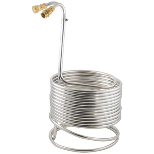 HUGE 50 FOOT Stainless Steel Immersion Type Wort Chiller with Brass Fittings 1/2"x50'x12.5" Across - Image 3