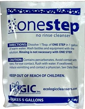 ONESTEP NO RINSE CLEANSER - 2.5oz Pack One Step Environmentally Friendly Sanitizer No Rinse No Clorine No Film
