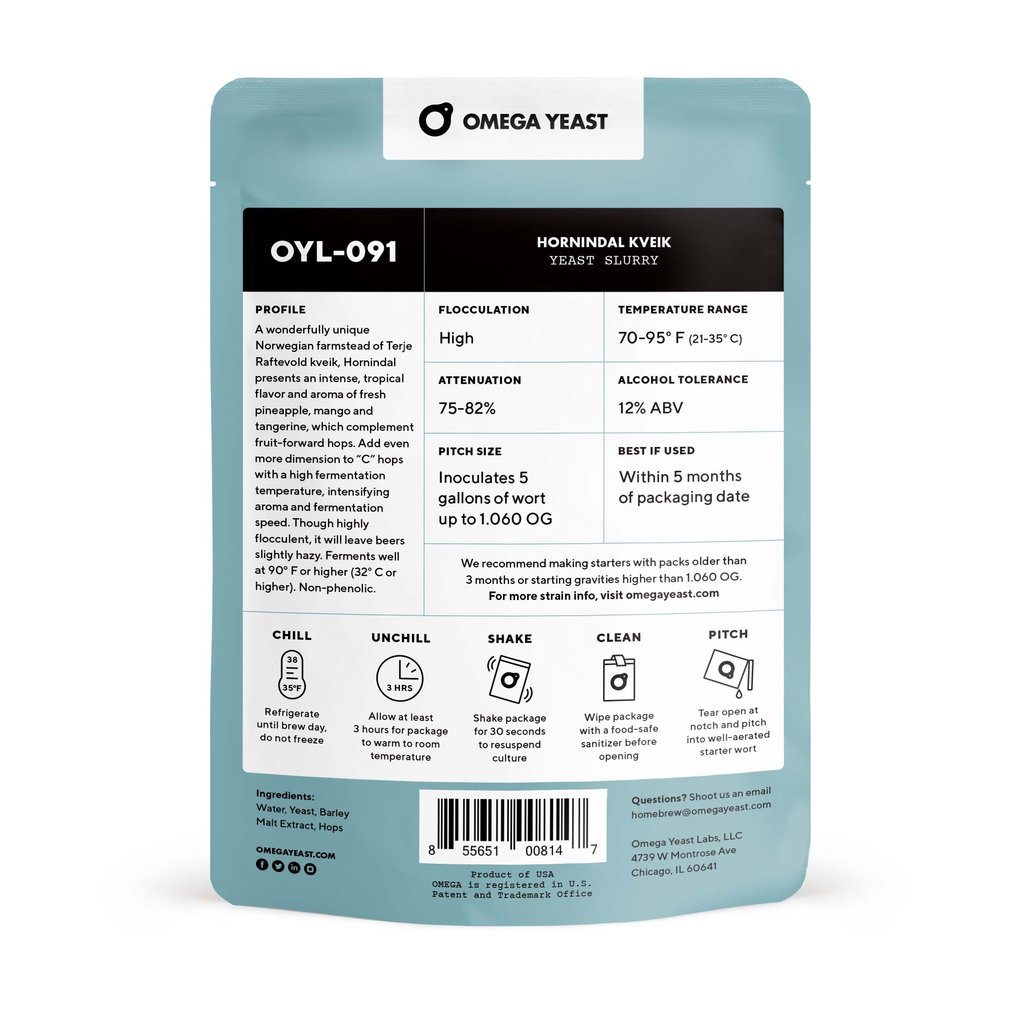 Special Order OMEGA LIQUID YEAST Hornindal Kveik OYL-091 100ml Ships with Cold Pack - Image 3