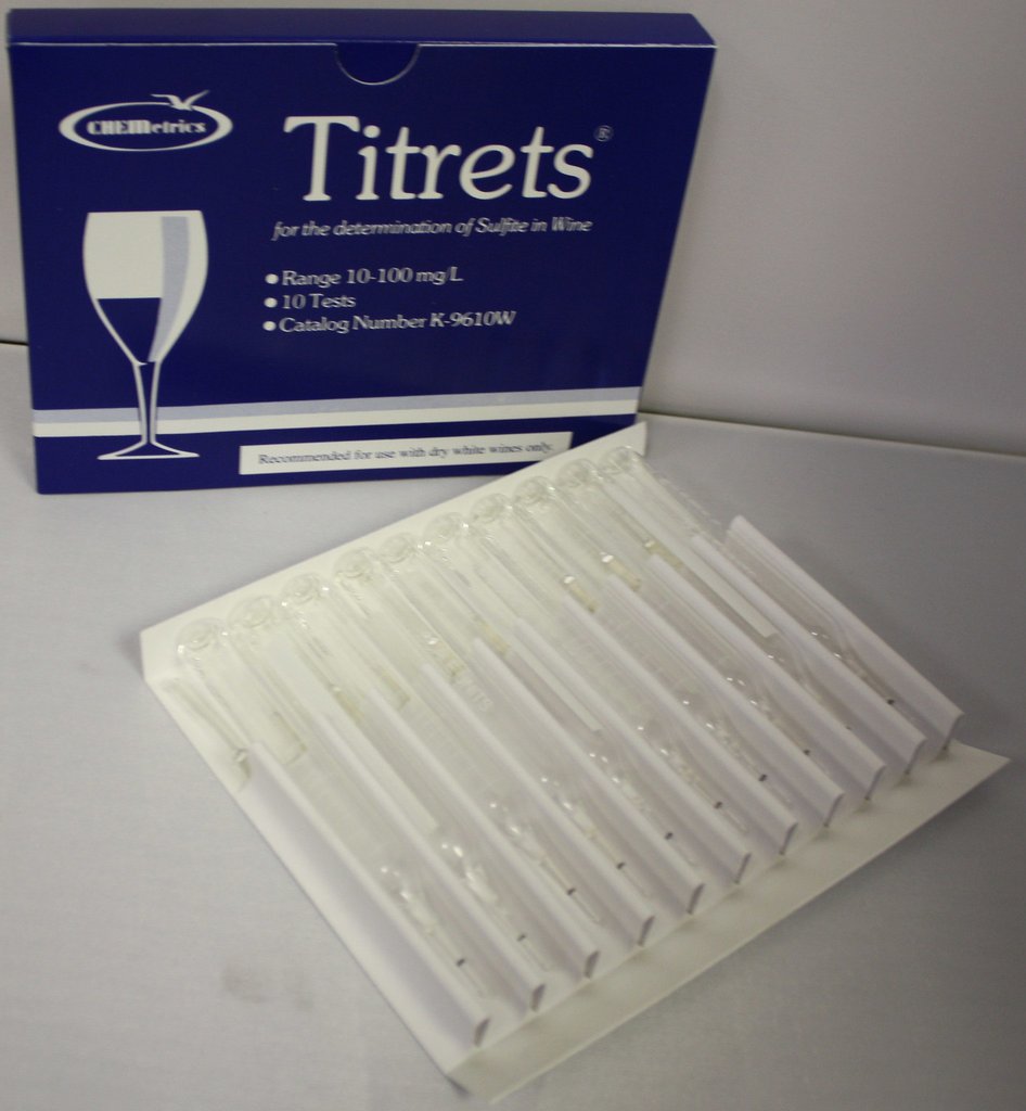 TITRETS Sulfite in Wine Test Kit CHEMetrics K-9610W 10-100 ppm Range as Sulphur Dioxide(SO2) 10 ppm MDL - Image 5