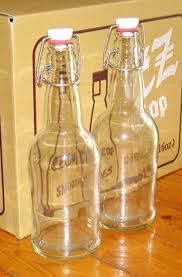 BEER BOTTLES 12 HUGE 1000ml EZ CAP CLEAR Glass Beugel Swing-Top Soda Bottles 34oz Flip Top Grolsch Type (DROP SHIP)