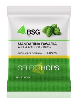 MANDARINA BAVARIA Hops (German) 8oz BSG Hop Pellets  "The Tangerine Machine"