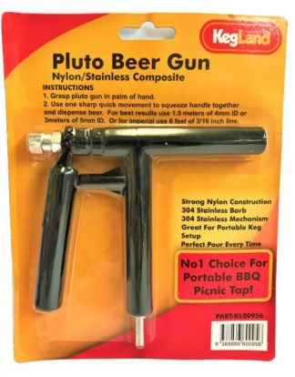 GEN 3 PLUTO BEVERAGE GUN - Black Nylon ABS Model with Stainless Steel Beverage Path BEER GUN from Keg King (Bare Unit)