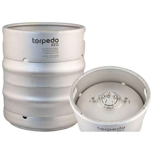 TORPEDO KEG 10 GALLON Stainless Steel Stackable Ball Lock Pepsi/Cornelius Type Corny Keg for Soda Beer or Cold Brew FREE SHIPPING