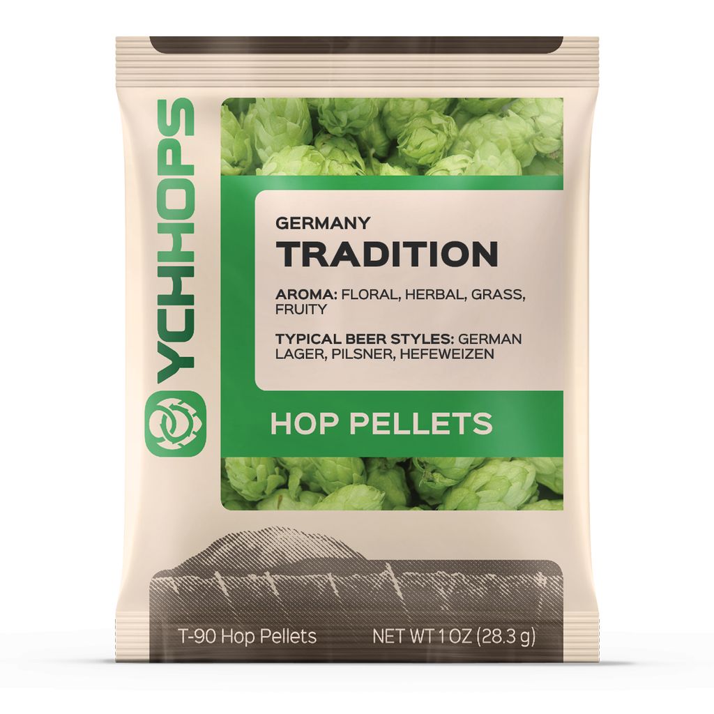 GERMAN TRADITION Hop Pellets (Hallertauer Tradition) 1oz Hops