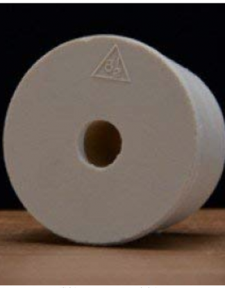 #8-1/2 Drilled Rubber 8.5 Stopper from Vintage Shop
