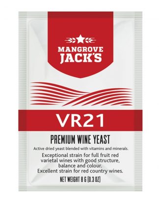 VR21 Wine Yeast 8g Packet For Preserving Color in Full Fruit and Country Reds
