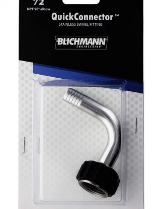 QUICKCONNECTER 1/2" ELBOW BARB To 1/2" NPT Curved Blichmann Quick Connect
