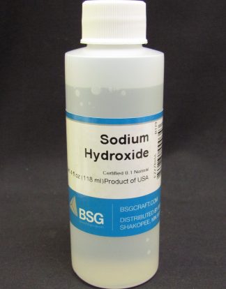 Sodium Hydroxide 4 oz Reagent for BSG Acid Test Kit Certified 0.1 Normal
