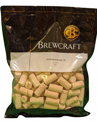 FULL ON NATURAL CORK 100 Pack Super Premium VHS #8 44x22 Winery Grade Stoppers for 10 Years Wine Storage BrewCraft 45429