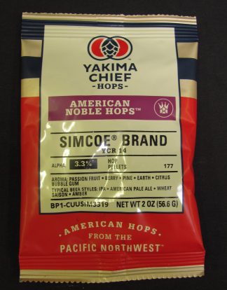 SIMCOE 2oz AMERICAN NOBLE HOPS:  Low Alpha Acid for Delicate Beers