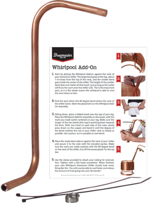 WHIRLPOOL Recirculation Arm Chilling Package for 5-8 Gallon Boil Kettle Wort Chiller