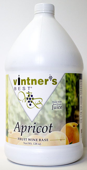 WINE KIT APRICOT Vintners Best Fruit Wine Base 1 Gallon Jug Makes 5 Gallons Wine