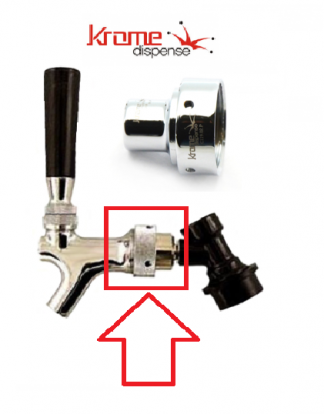 SNAP TAP FFL ADAPTER Standard Beer Faucet to Ball Lock or Pin Lock Corny Keg Quick Disconnect Krome C6509 for Sampling Tap