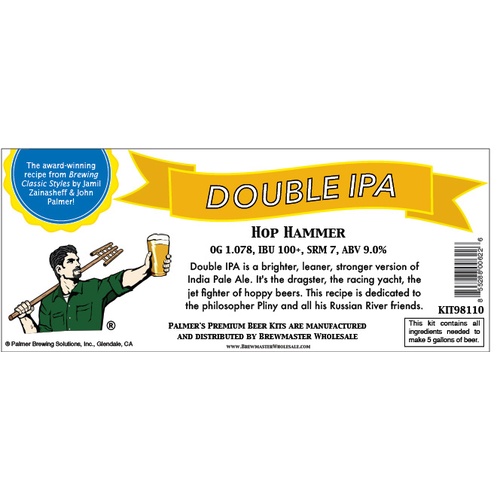 Palmer Premium Beer Kits - Hop Hammer - Double IPA KIT98110