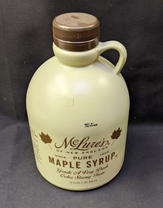 MCLURES MAPLE SYRUP New England Grade A Very Dark 32oz Jug