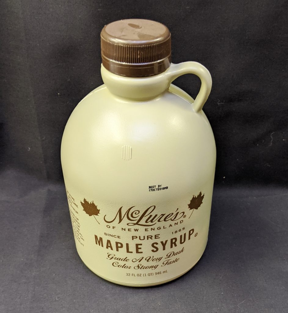 MCLURES MAPLE SYRUP New England Grade A Very Dark 32oz Jug Hobby Homebrew