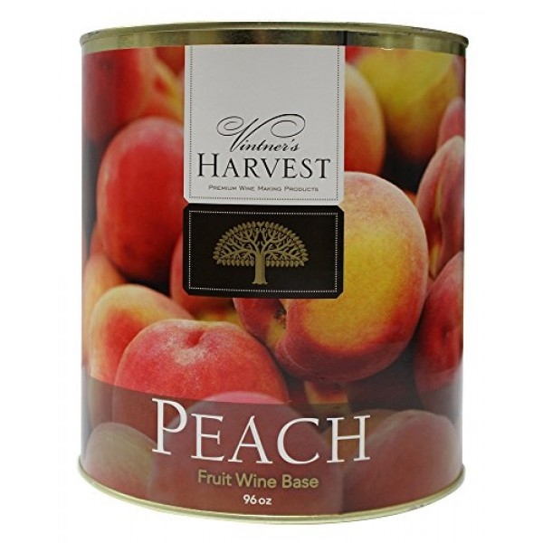 PEACH #10 CAN Vintners Harvest Fruit Wine Base 96oz WINE KIT 3 OR 5 GAL