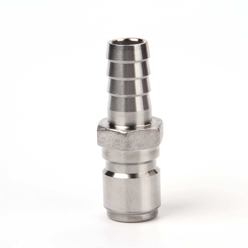 QUICK DISCONNECT 1/2" Male Quick Disconnect To 1/2" Barb 304 Stainless Krome Dispense C920 - Image 3