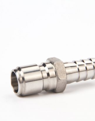QUICK DISCONNECT 1/2" Male Quick Disconnect To 1/2" Barb 304 Stainless Krome Dispense C920