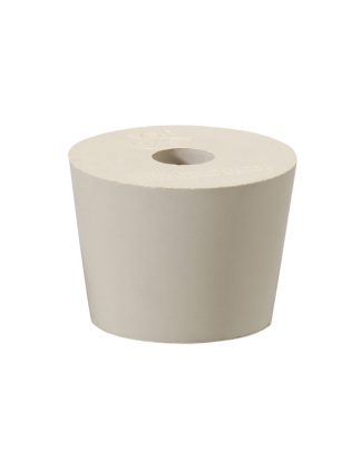 DRILLED 6.5 STOPPER White Rubber Stoppers SIZE # 6.5 Fits Glass 3/5/6 Gallon Carboys and 3/8" Airlocks