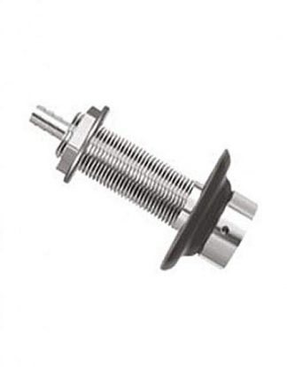 NIPPLE SHANK ASSEMBLY 3/16" Bore 3 1/2" Long Chrome Plated Brass for beer faucet - Krome Dispense C323