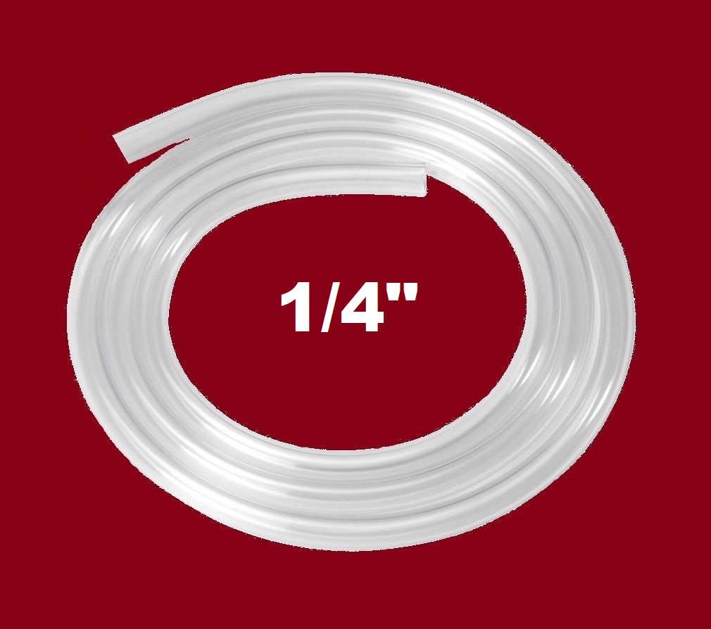 CLEAR FOOD GRADE TUBING 1/4" By The Foot MADE IN USA